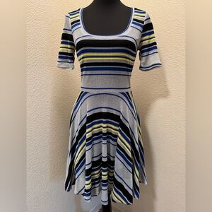 bebe Multicolor Striped Midi Dress
